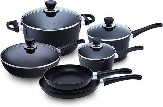 Scanpan Classic Induction 10 Piece Cookware Set ??Compatible with All Cooktops, Induction Ready, Metal Utensil Safe, Oven Safe to 500째F, Dishwasher Safe