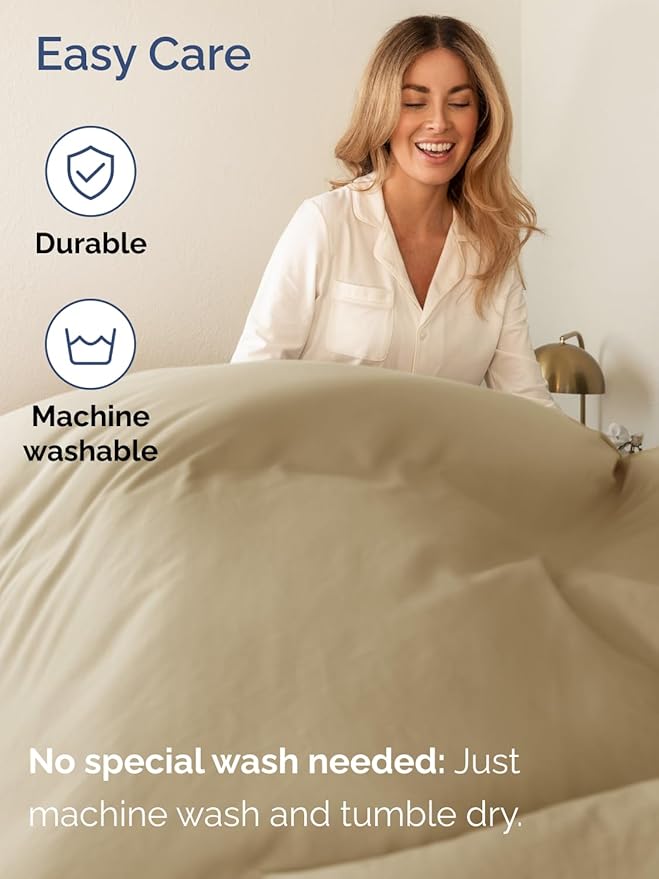 Extra Deep Pocket Split King Sheets - 5 Piece Breathable & Cooling Bed Sheets - Hotel Luxury Bed Sheet Set - Soft, Wrinkle Free & Comfy - Easily Fits Extra Deep Mattresses - Deep Pocket Beige Sheets