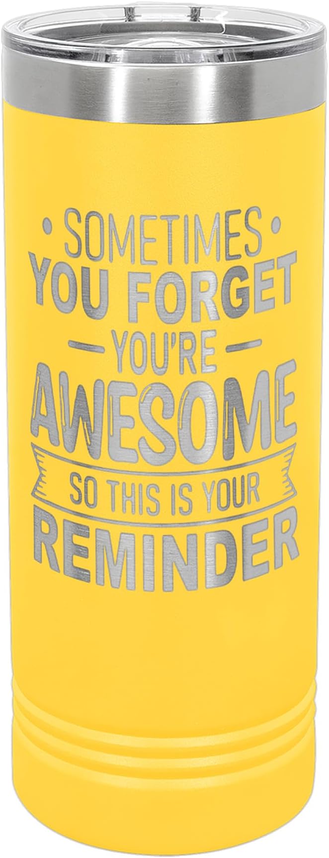 Spotted Dog Company Inspirational Tumbler, Inspirational Gifts for Men Dad Father Wife Sister Women, Birthday For Him Her, You?셱e Awesome Tumbler, Teacher Coworker Gifts 22oz Yellow