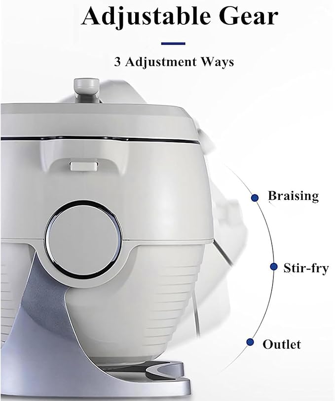 Commercial Food Processor, 6L Intelligent Automatic Cooking Machine with 360° Rotating and 3D All-round Heating, Smart Touch Screen, for Home Restaurant