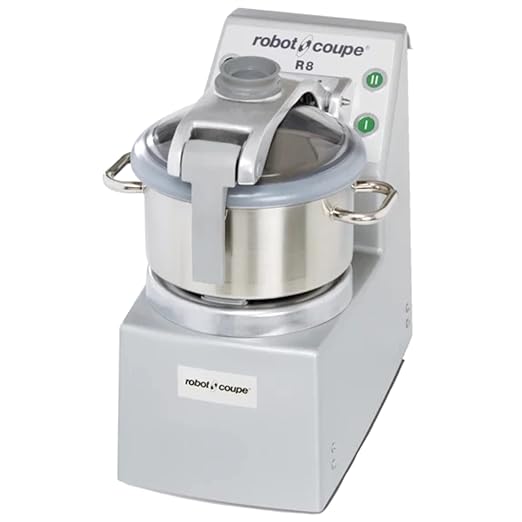 Robot Coupe R8 2-Speed Vertical Cutter Mixer Food Processor with 8-Quart Stainless Steel Bowl, 208-240v/3ph, 8 qt