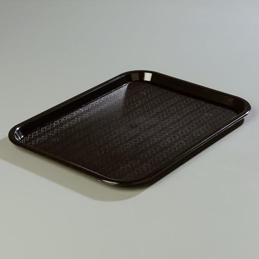 Carlisle FoodService Products CT121603 Caf챕 Standard Cafeteria / Fast Food Tray, 12" x 16", Black