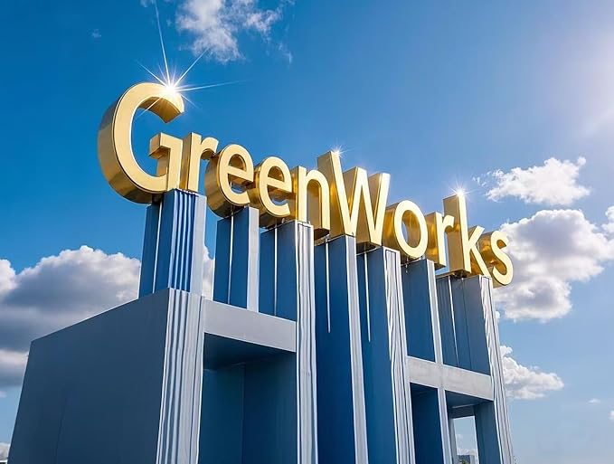 GreenWorks 100 Count 9??Heavy-duty Compostable Plates, Unbleached Biodegradable Bagasse and Bamboo fiber Paper Plates