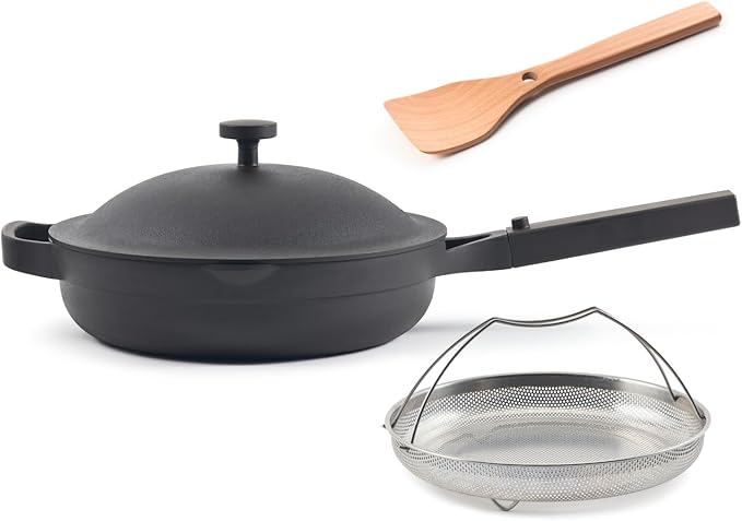 Our Place Always Pan 2.0 | 10.5" Ceramic Pan with Modular Lid, Steamer Basket & Spatula | Patented 10-in-1 Nonstick, Non-Toxic Cookware Made Without PFAS | Induction & Oven-Safe up to 450째F | Char