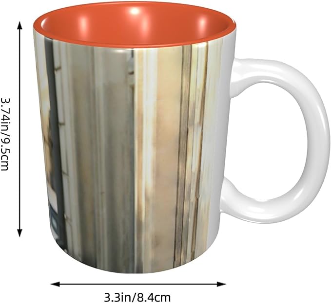 Custom Color Mugs with Partial or Full-Size Printing Customizable Photos and Text Coffee Mugs Creative Multicolor Designs Image (Full-Width, Orange)