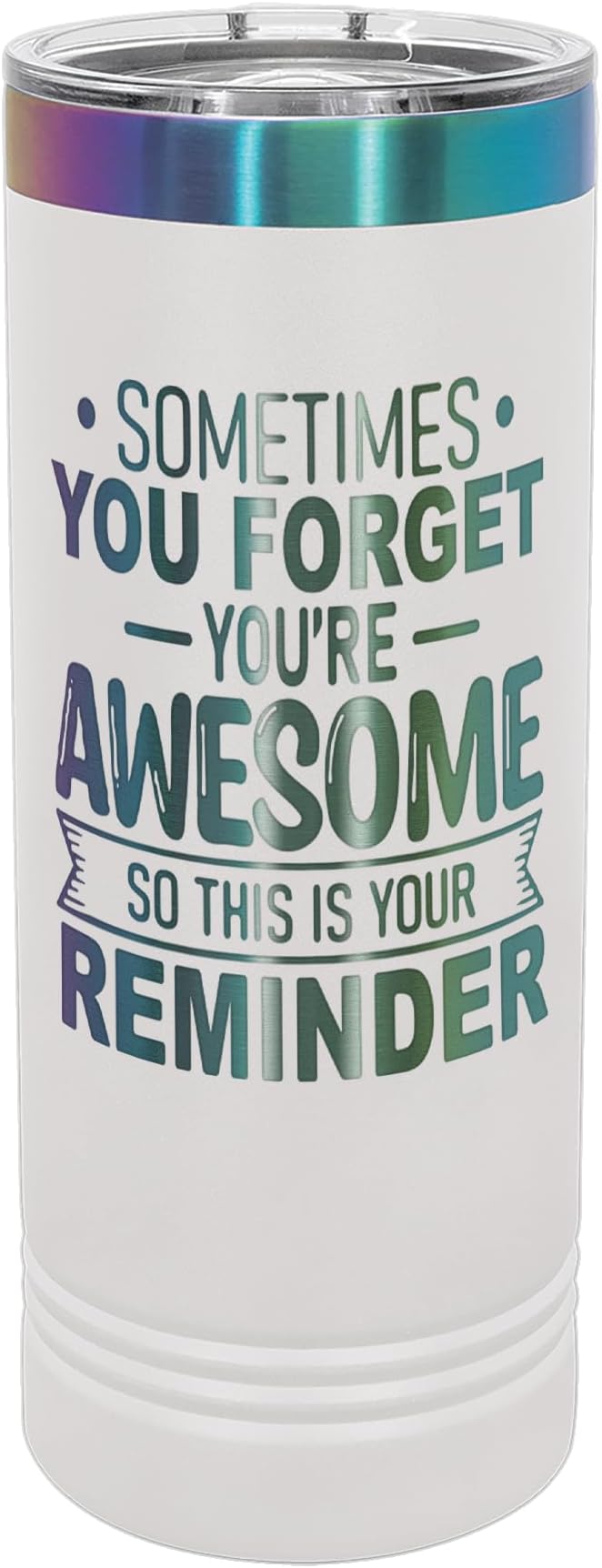 Spotted Dog Company Inspirational Tumbler, Inspirational Gifts for Men Dad Father Wife Sister Women, Birthday For Him Her, You?셱e Awesome Tumbler, Teacher Coworker Gifts 22oz White Prism