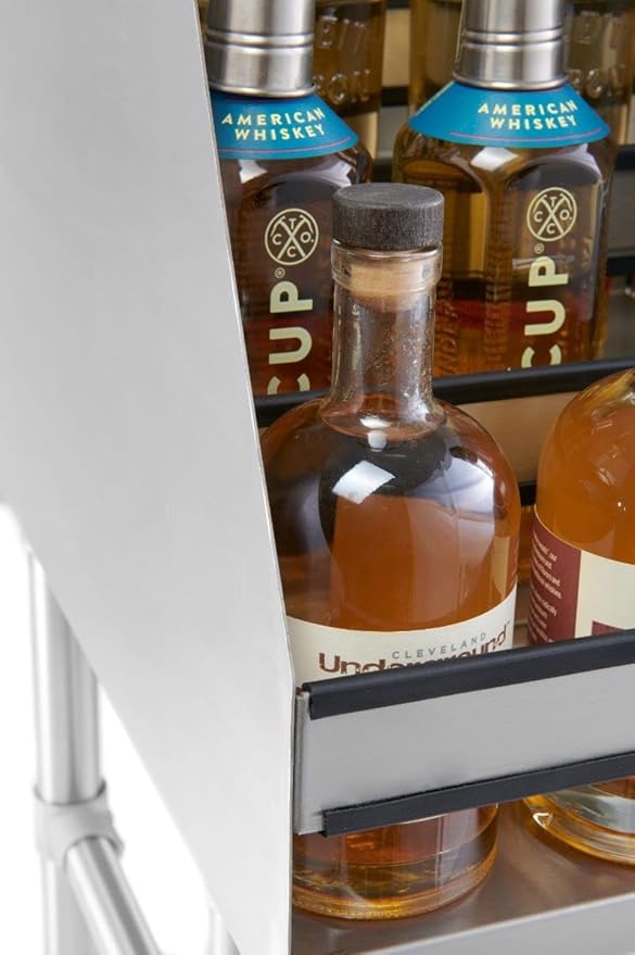 Kratos Commercial Rack - 5-Tiered Stainless Steel Liquor Display Rack, 24" W x 23" D (32L-064)