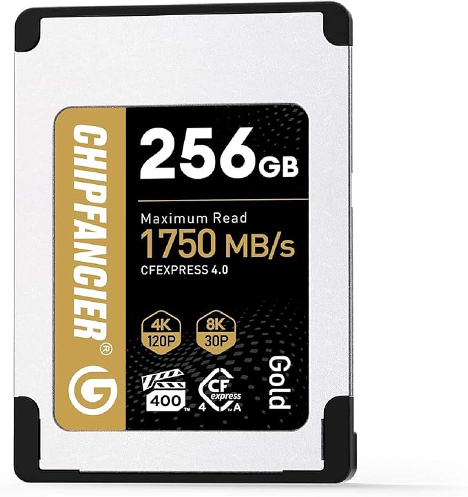 256GB CFexpress 4.0 Type A Card Up to 1750MB/s Read Speed & 1750MB/s Write Speed Type A Memory Card for RAW 4K/8K Video Recording Compatible with Sony Alpha Sony FX Cameras Gold