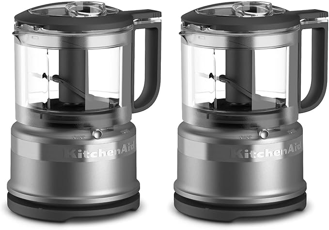 KitchenAid KFC3516CU 3.5 Cup Food Chopper, Contour Silver (Pack of 2)