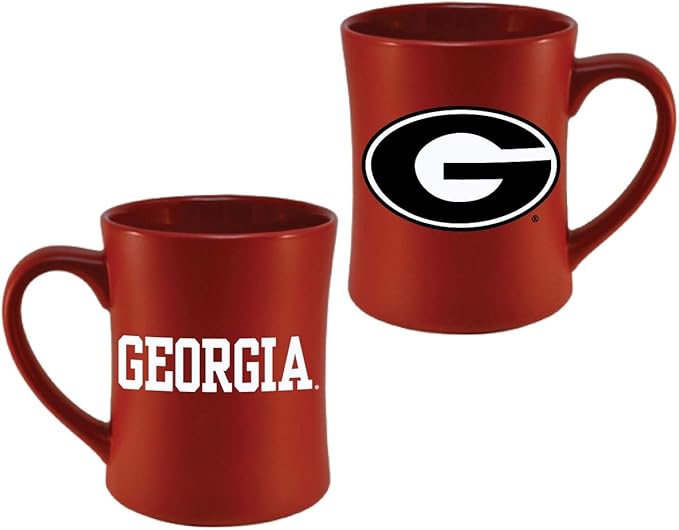 Georgia Bulldogs Ceramic 16oz Sculpted Mug ??Official Team Logo Coffee Cup ??Handwash Recommended ??Individually Boxed