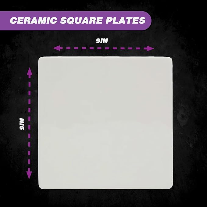 Custom 50th Wedding Anniversary Plate with Stand ??9" Ceramic Square China Plates, Personalized Golden Anniversary Present for Couple, Customize with Text Only