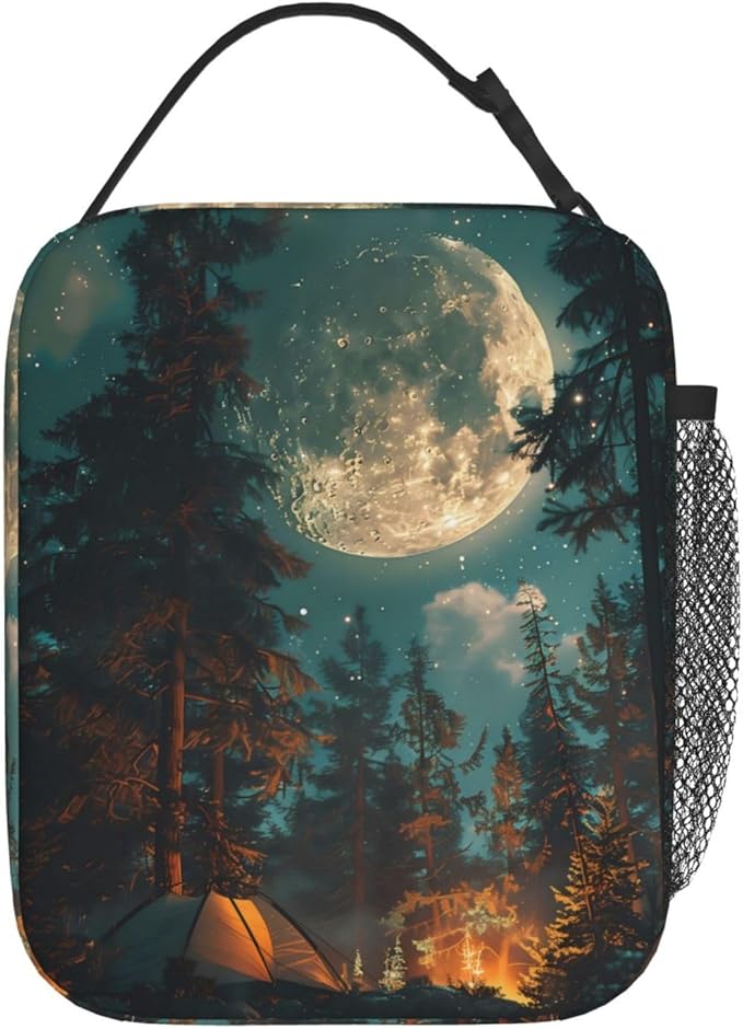 VANZEV Insulated Lunch Box for Women Men, Camp Theme Lunch Box Reusable Portable Lunch Bag Cooler Tote Waterproof Lunch Container for Office Picnic Work Travel
