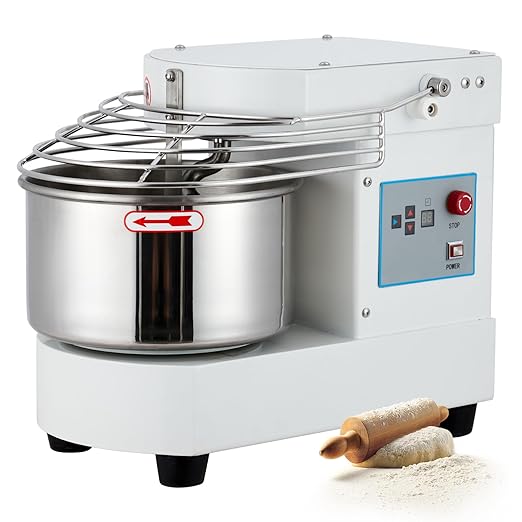 EliteEdge 10.5 Qt Commercial Food Mixer | 650W Dual-Rotation Dough Kneading Machine with Touchscreen Timer | Stainless Steel Bowl & Safety Shield for Bakeries & Restaurants
