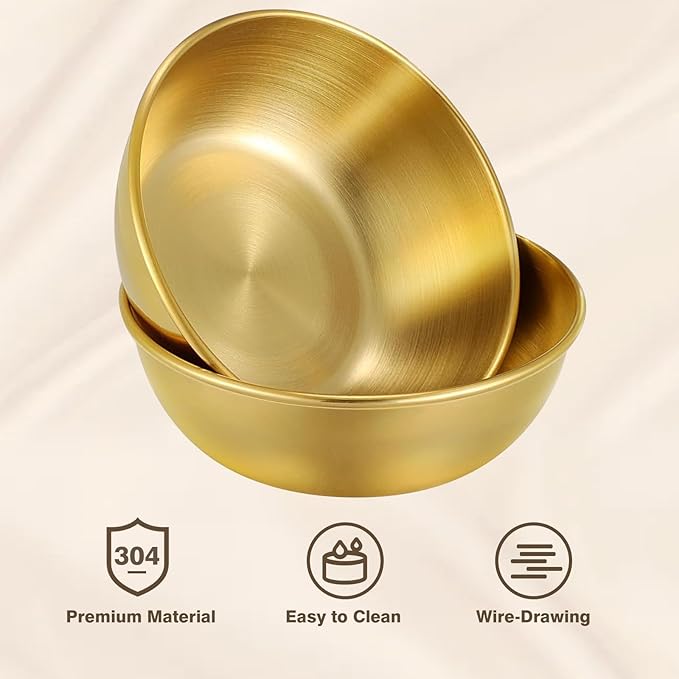 12 Pack 3.2 Inch Gold Stainless Steel Dipping Bowls ??Small Bowls for Dips, Soy Sauce, Condiments, Appetizers, Facial Bowl for Esthetician Use