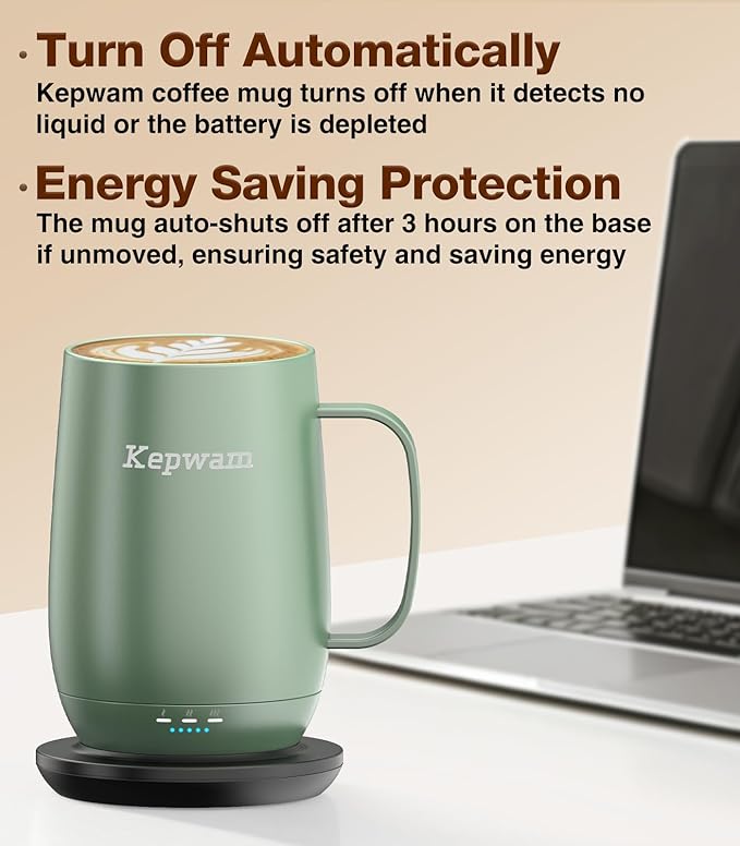 Heated Coffee Mug T2-Plus, 20oz Leading Large Capacity Self Heating Coffee Mug, Up to 8 Hrs Battery & Hot Up to 149?? Smart Coffee Mug for Women, Men