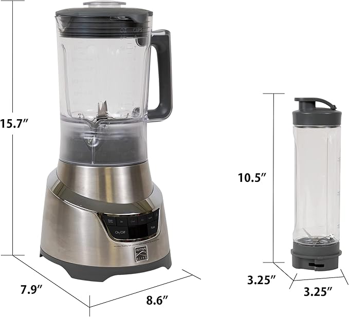 Kenmore Elite Countertop Blender ??Electric Mixer for Smoothies, Ice Crush & Pulse Function, Heavy Duty Pitcher, Kitchen Appliance, Dishwasher-Safe Jar