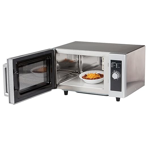Amana RMS10DS Light-Duty Commercial Microwave Oven with Dial Timer, Stainless Steel, 120-Volts, 1000-Watts