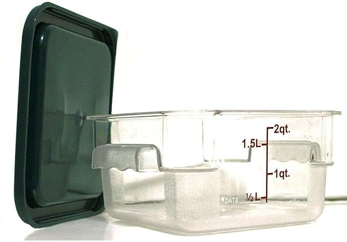 Tiger Chef Food Storage Containers with Lids - Plastic Container Set for Pantry Storage- 2 Qt - 4 Pack for Sugar, Flour, Cereal, Dry Goods