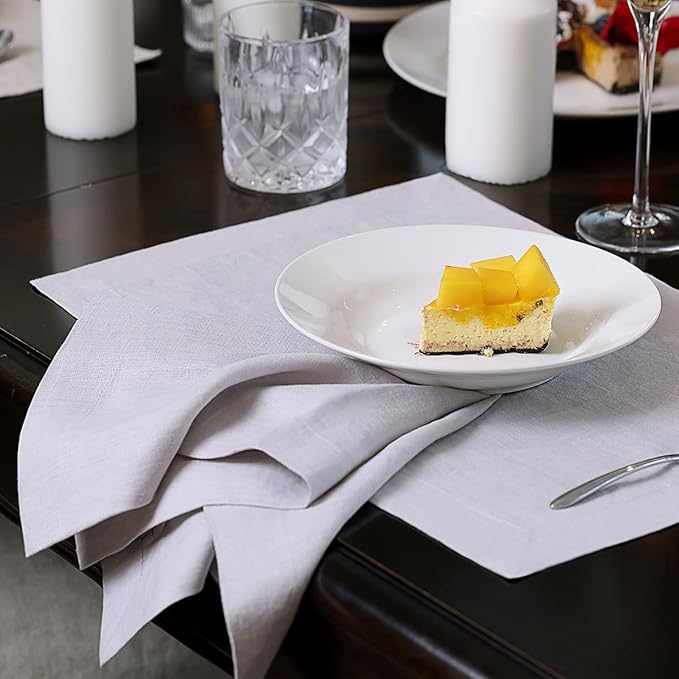 KNOKNO Handmade Organic Hemp Napkins ??Set of 4, 18 x 18 Inches | Premium Artisan Table Linens, Sustainable 4-Month Growth Hemp, Durable & Soft for Christmas,Thanksgiving,New Year