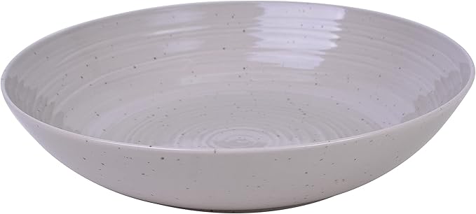 Sango Siterra Artist's Blend Stoneware Pasta Bowls (Set of 4) Multi Assorted Colors??Featuring Soft Gray, Blue, Green, and Ivory, for Everyday Dining & Entertainment, Microwave & Dishwasher Safe