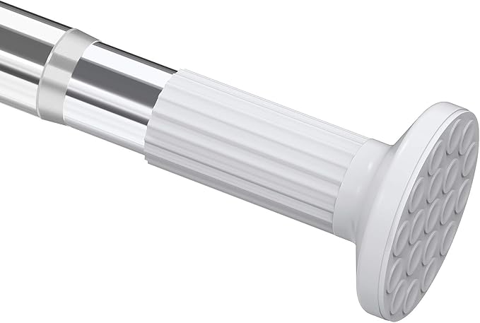 Umimile Tension Curtain Rod, 51-126 inch Adjustable Spring Shower Tension Curtain Rod, Stainless Steel Closet Rod for Windows or Shower, No Drilling, No Rust, Easy to Install