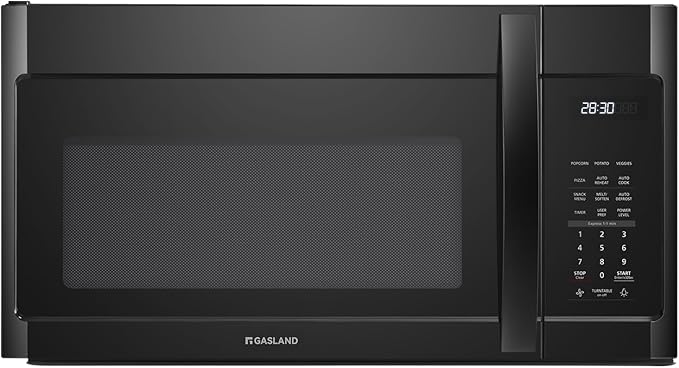 GASLAND Over the Stove Microwave 30 Inch, 1.9 Cu.ft. Over the Range Microwave with 11 Power Levels, One Touch Cooking, 400 CFM,1000W, LED, Turntable, Sensor Cook, Over Stove Microwave Oven, Black