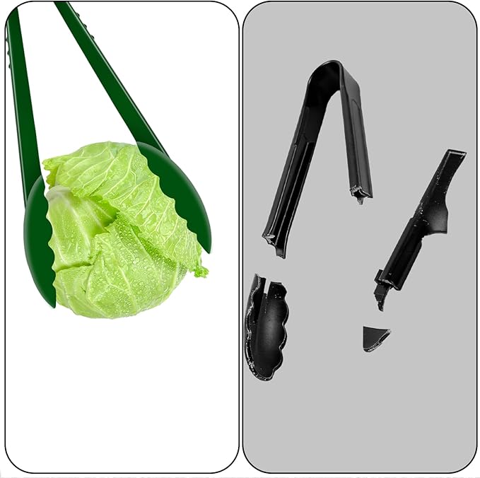 Reusable Serving Utensils Set 24 Pcs - 8 Heavy Duty Plastic Tongs, 8 Spoons & 8 Forks | Dishwasher Safe Buffet & Party Supplies for Wedding, Catering, Holidays