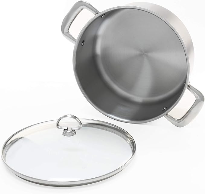 Chantal Induction 21 Steel Casserole with Glass Tempered Lid (6-Quart)