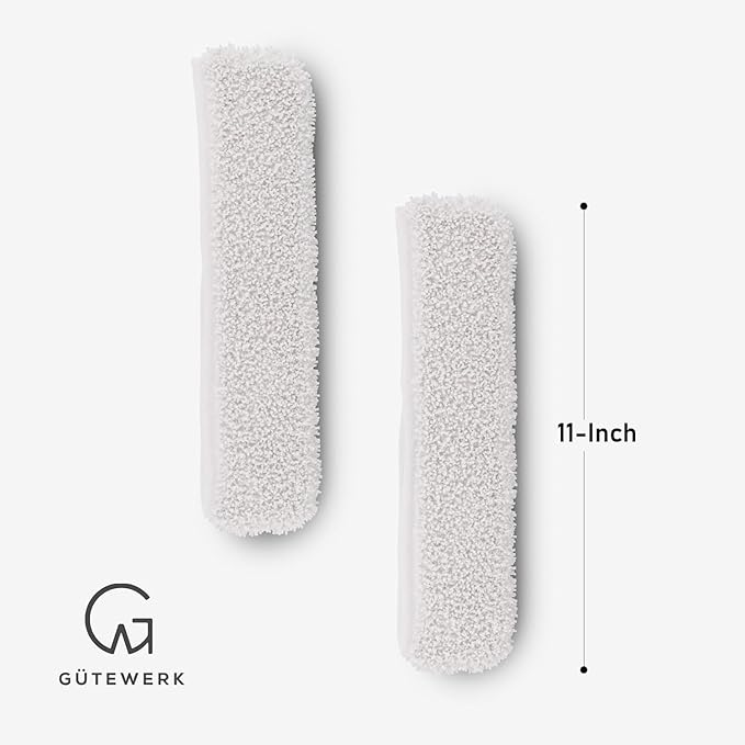 G횥TEWERK 2횞 Microfibre Cloths ??Accessory for 11" Squeegee ??Lint-Free, Streak-Free Cleaning for Car, Home, Kitchen, Windows & Glass ??Cloths Only, Squeegee NOT Included