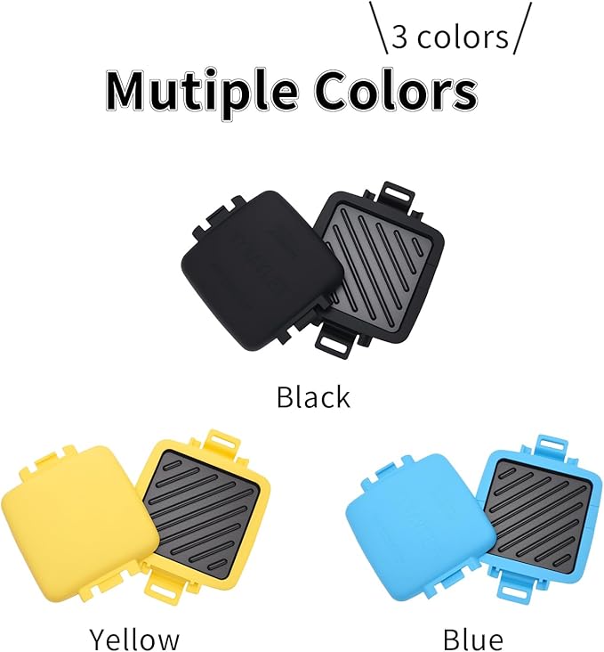 Microwave Sandwich Maker, Heat-Resistant Silicone Rubber Shell, Advanced HeatWave Technology, Non-Stick Plates, Easy to Clean, Makes Toast, Sandwiches, Paninis, and Patties (Yellow)
