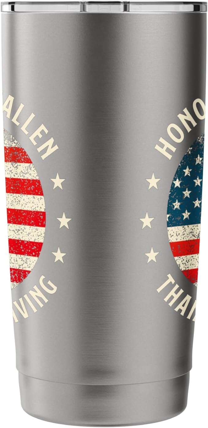 Honor The Fallen Thank The Living - Patriotic Memorial Day Stainless Steel Insulated Tumbler