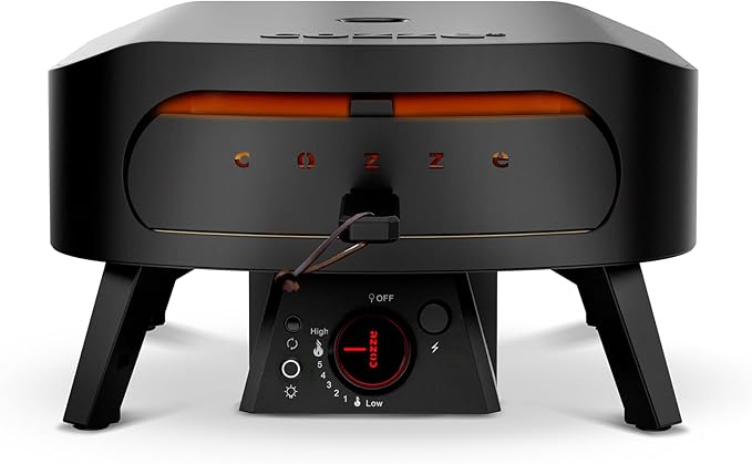 13" Gas Pizza Oven with Rotating Pizza Stone for Easy Restaurant-Style Pizza at Home ??Triple Burner, Built-In Thermometer, Fast 15-Min Preheat, Portable Outdoor Pizza Oven