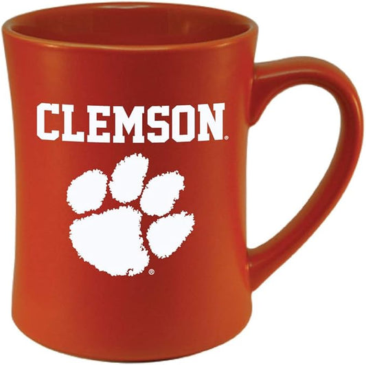 Clemson Tigers Ceramic 16oz Sculpted Mug ??Official Team Logo Coffee Cup ??Handwash Recommended ??Individually Boxed
