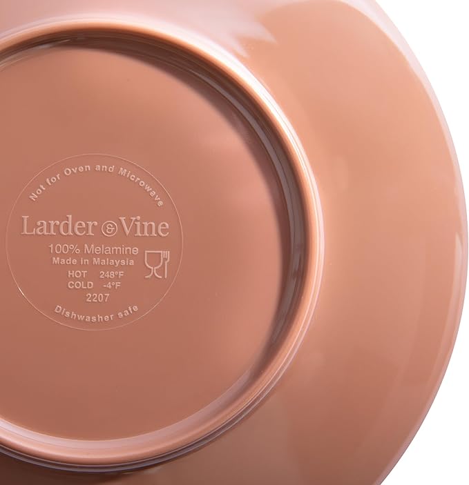 Larder & Vine 12-Piece Melamine Dinnerware Set: Durable, Lightweight, Break-Resistant Plates & Bowls ??Stylish, Non-Toxic, Dishwasher Safe ??Ideal for Everyday Use, Indoor & Outdoor Dining ??Southwest