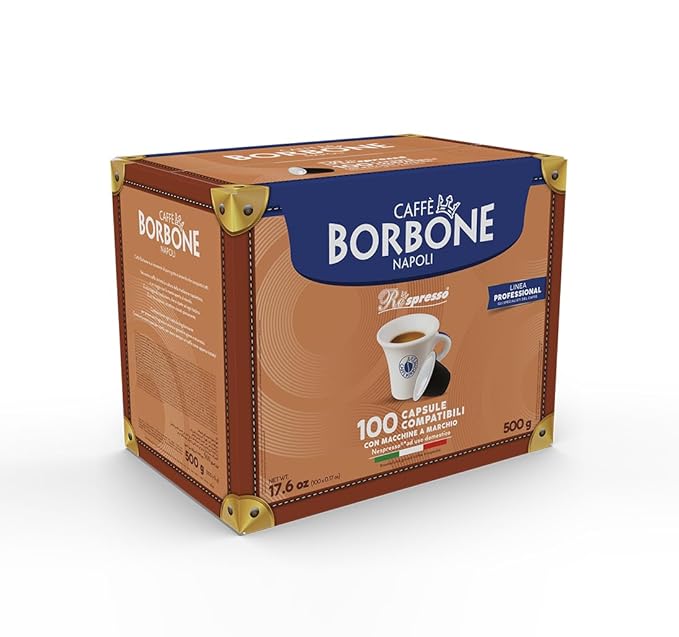 Caff챔 Borbone Respresso Espresso 100 Capsules - Miscela Oro (Gold) - Compatible with Nespresso짰 Original Line Machines