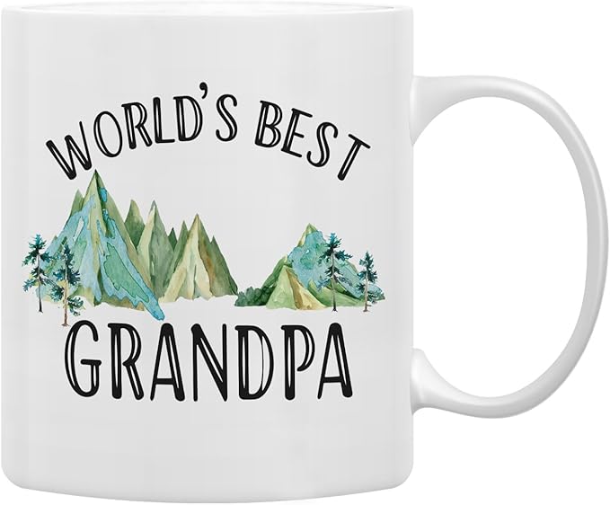 QASHWEY Grandpa Coffee Mug, Grandpa Gifts, BestGrandpa Mug, GrandpaCoffee Mugs Tea Cup Gifts for GrandpaPapa Dad Men, World?셲 Best GrandpaCoffee Cups Ceramic 11oz