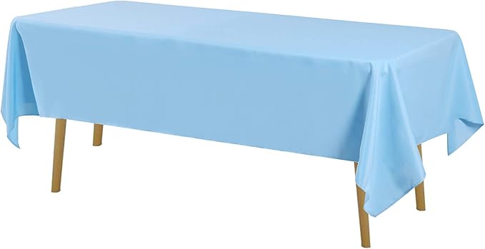 Cupuamon Rectangle Tablecloth 60x120 inch Washable Polyester Fabric Table Cloth for Wedding Party Dining Banquet Decoration（60x120, Blue Mist）