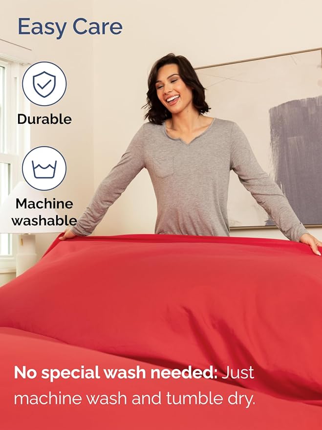 Extra Deep Pocket Cal King Sheets - 4 Piece Breathable & Cooling Bed Sheets - Hotel Luxury Bed Sheet Set - Soft, Wrinkle Free & Comfy - Easily Fits Extra Deep Mattresses - Deep Pocket Red Sheets Set