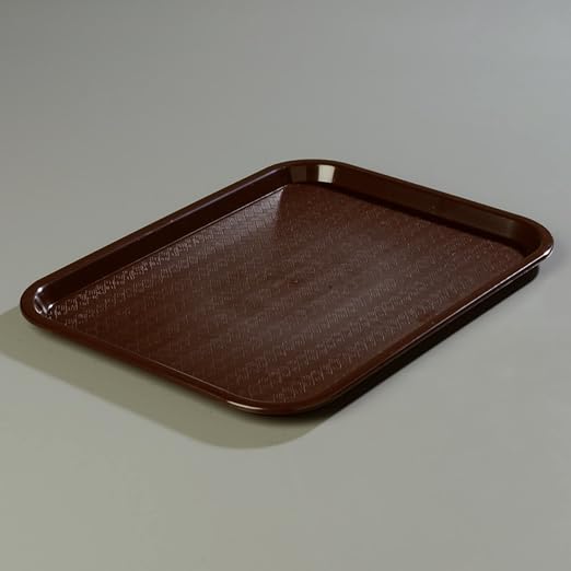 Carlisle FoodService Products CT121669 Caf챕 Standard Cafeteria / Fast Food Tray, 12" x 16", Chocolate (Pack of 24)