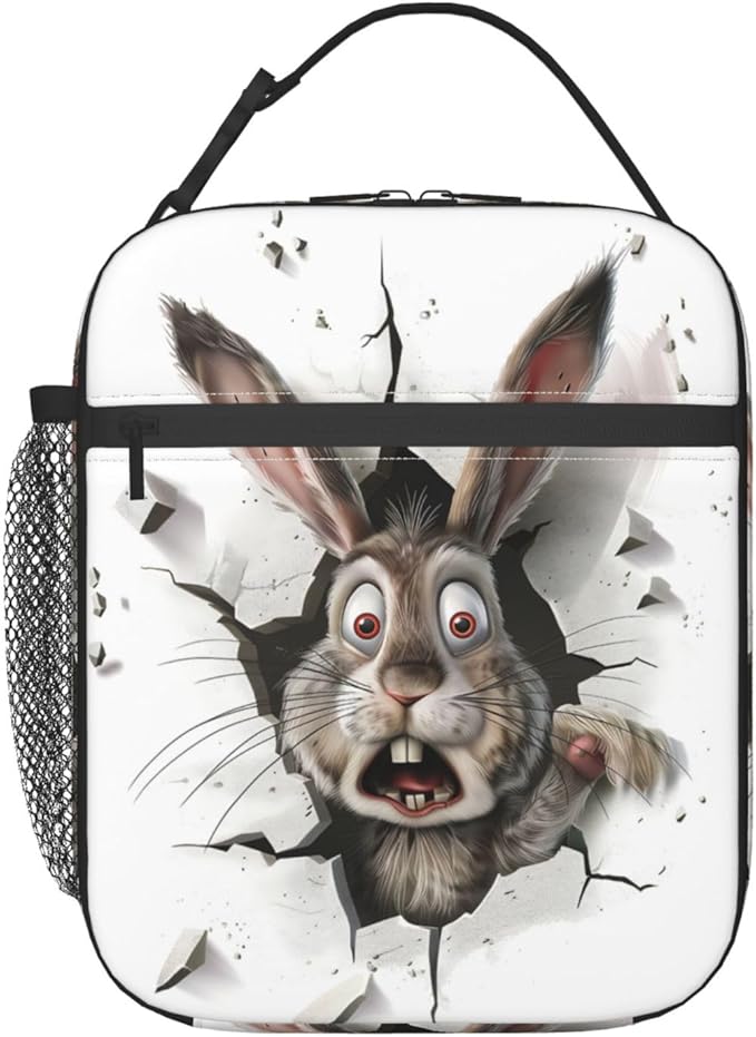 VANZEV Insulated Lunch Box for Women Men, Bunny Theme Lunch Box Reusable Portable Lunch Bag Cooler Tote Waterproof Lunch Container for Office Picnic Work Travel