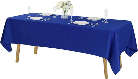 Cupuamon Rectangle Tablecloth 60x102 inch Washable Polyester Fabric Table Cloth for Wedding Party Dining Banquet Decoration（60x102, Royal Blue）
