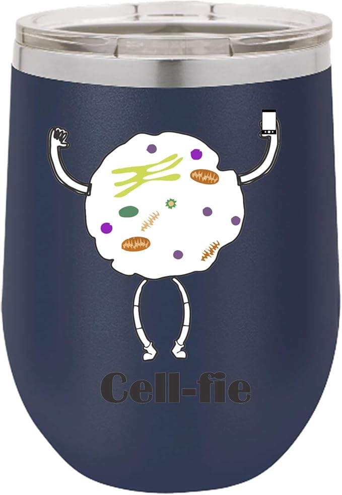 Cell Fie Wine Tumbler, Cell Fie Gift Lover, 12oz Stainless Steel Wine Tumbler, Gifts For Him, For Her, For Boys, For Girls, Birthday, Christmas Gift idea (Blue)