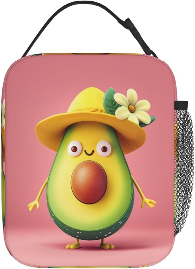 VANZEV Insulated Lunch Box for Women Men, Avocado Theme Lunch Box Reusable Portable Lunch Bag Cooler Tote Waterproof Lunch Container for Office Picnic Work Travel