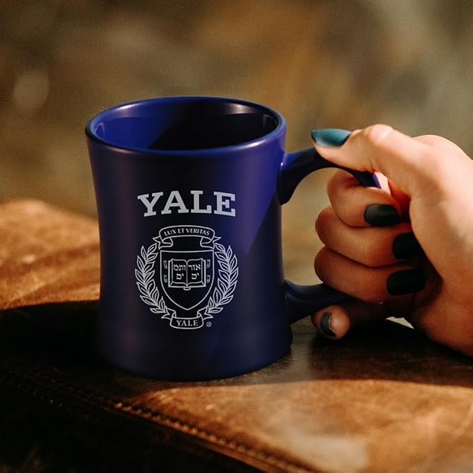 Yale Bulldogs Ceramic 16oz Sculpted Mug ??Official Team Logo Coffee Cup ??Handwash Recommended ??Individually Boxed