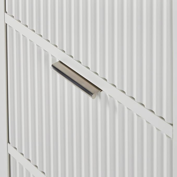 ARIEL Milan Bathroom Storage Cabinet 65?쒱 x 20?쓂 x 16?쒭 Warm White