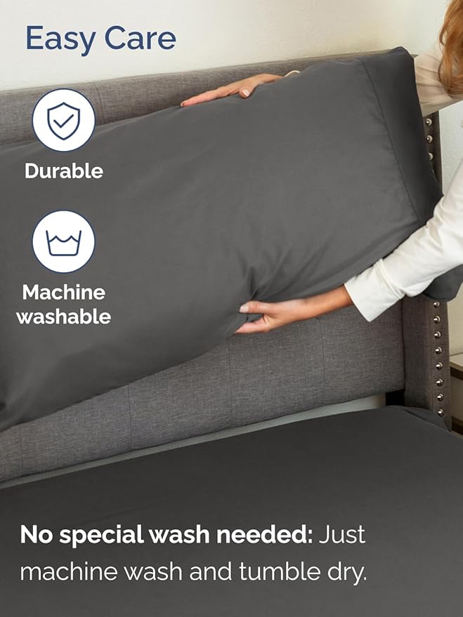 Extra Deep Pocket Cal King Sheets - 4 Piece Breathable & Cooling Bed Sheets - Hotel Luxury Bed Sheet Set - Soft, Wrinkle Free & Comfy - Easily Fits Extra Deep Mattresses - Deep Pocket Charcoal Sheets