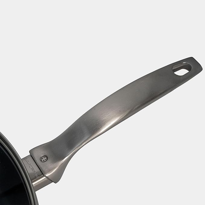 Swiss Diamond Nonstick Hybrid Ceramic and Diamond-Infused Deep Saute Pan With Glass Lid, PFAS- and PFOA-free, Dishwasher & Oven Safe Up To 500 째F (5.8 Quart)