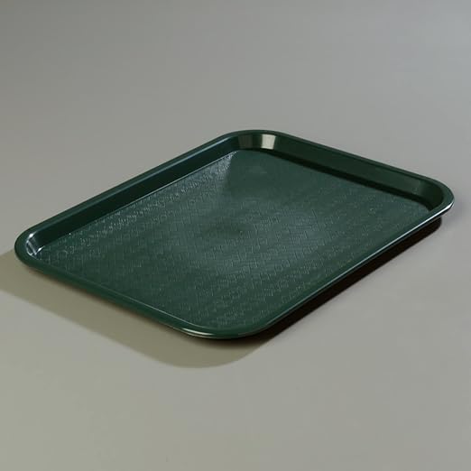 Carlisle FoodService Products CT121608 Caf챕 Standard Cafeteria / Fast Food Tray, 12" x 16", Forest Green