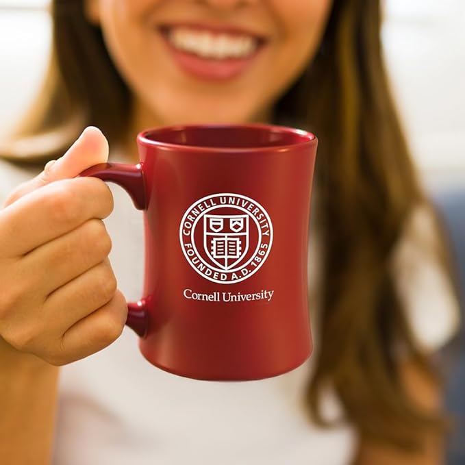 Cornell Big Red Ceramic 16oz Sculpted Mug ??Official Team Logo Coffee Cup ??Handwash Recommended ??Individually Boxed