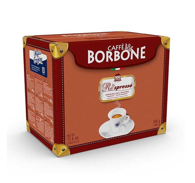 Caff챔 Borbone Decaffeinated Nespresso Compatible Espresso Coffee Pods, 100 Count Espresso Pods
